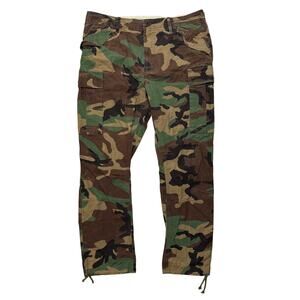 Polo Ralph Lauren Classic Fit Camo Canvas Cargo Utility Pants Green Brown 36x30